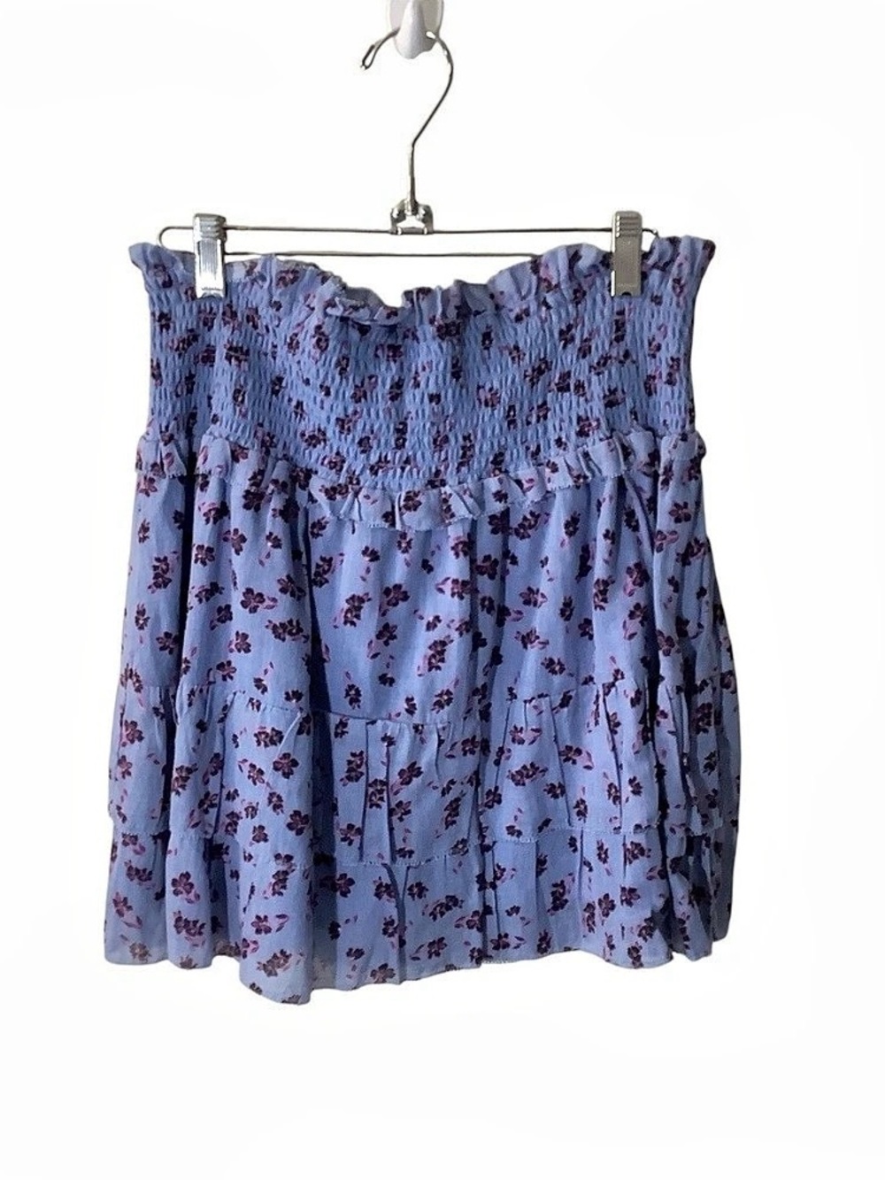 Parker Chrystie Skirt Floral Mini Skirt Blue & Pink Size Large